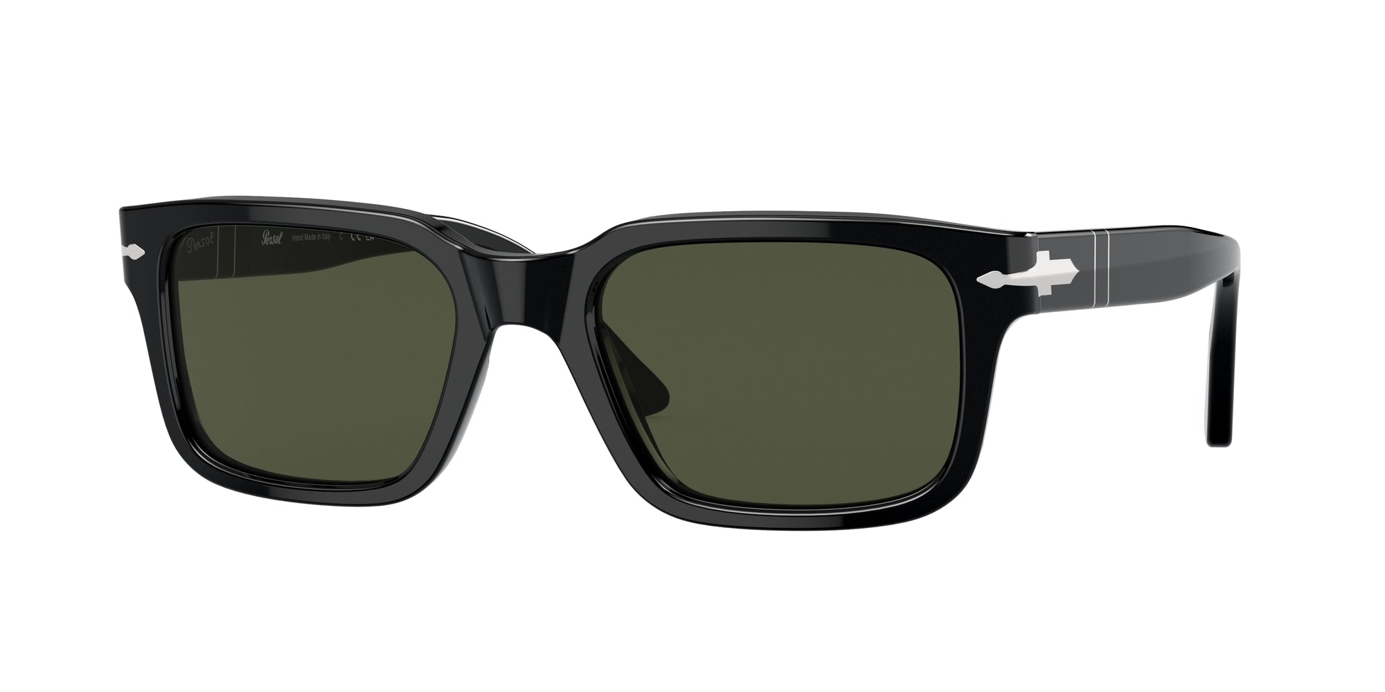 8056597808644 - Unisex PO3272S  95 31 Gläser SONNENBRILLEN Acetat Schwarz Grün Quadratisch Normal