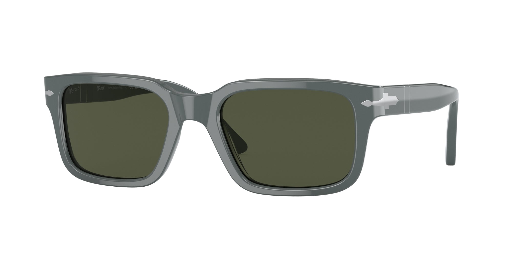 8056597808743 - Unisex PO3272S 117331 Gläser SONNENBRILLEN Acetat Grau Grün Quadratisch Normal