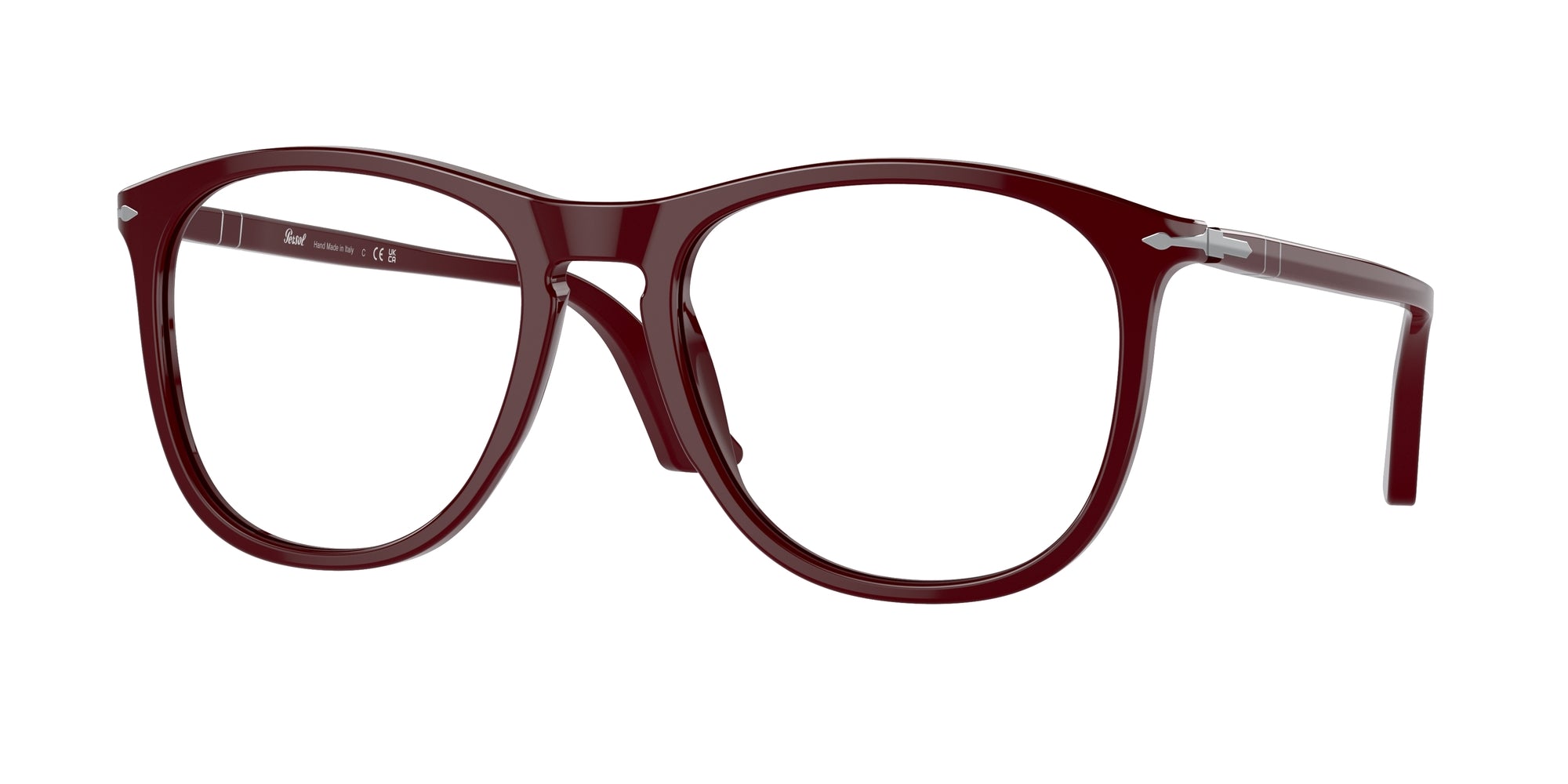 8056597810043 - Unisex PO3314V  1187 Rahmen von BRILLEN Acetat Bordeaux Trasparente Kissen Normale