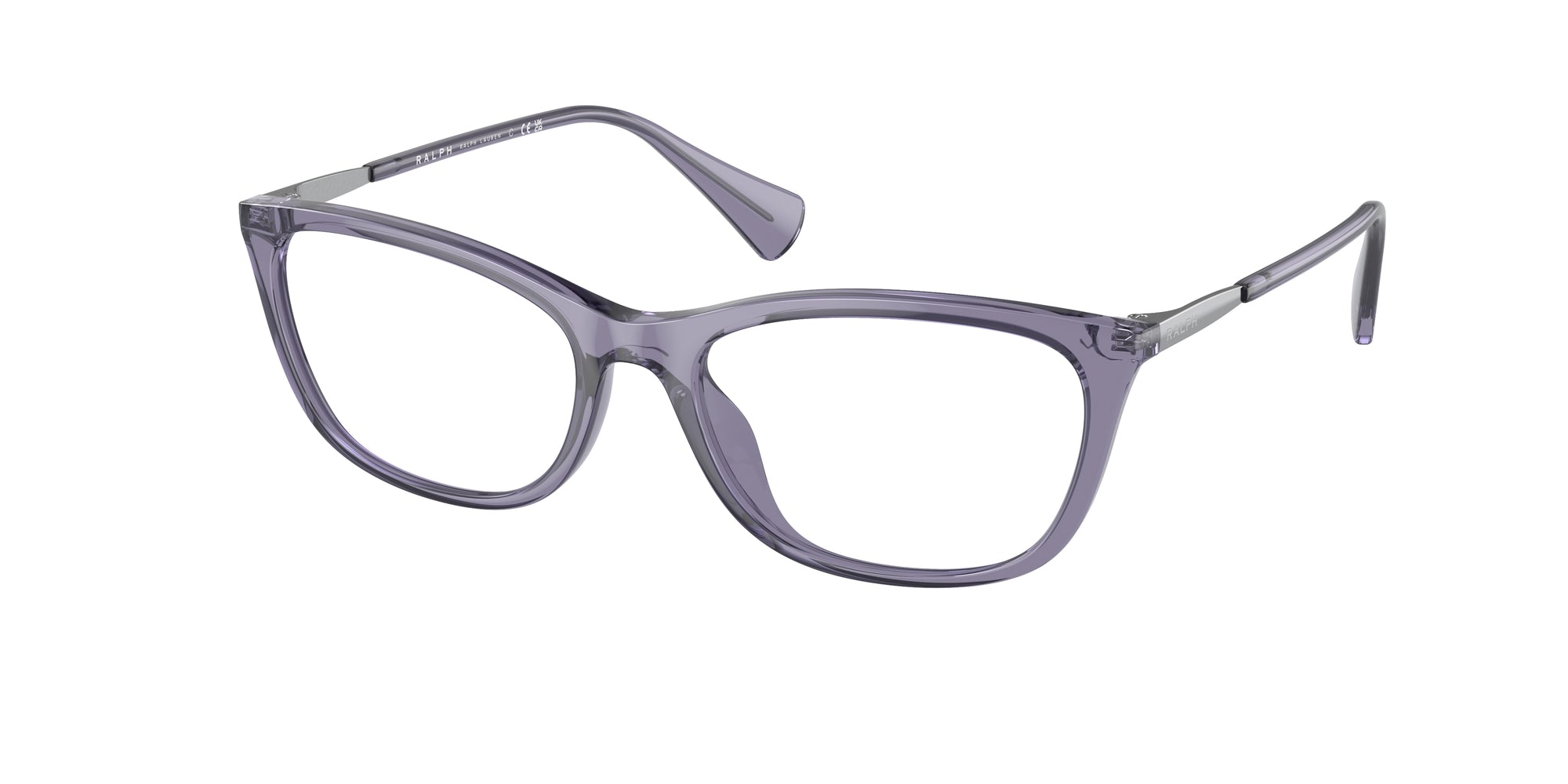 8056597810227 - Damen RA7138U  5807 Rahmen von BRILLEN Injiziert Violett Transparent Rund Normal