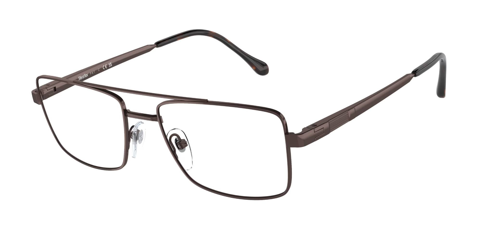 8056597810869 - Herren SF2296 441 Rahmen von BRILLEN Metall Braun  Quadratisch