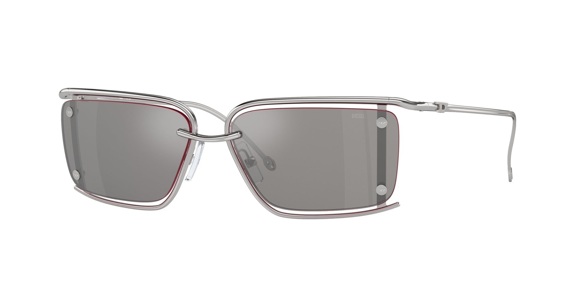 8056597813068 - DIESEL Unisex DL1002 103 6G Gläser SONNENBRILLEN Metall Silber Grau Quadratisch Normal 8056597813068 - DIESEL Unisex DL1002 103 6G Gläser SONNENBRILLEN Metall Silber Grau Quadratisch Normal