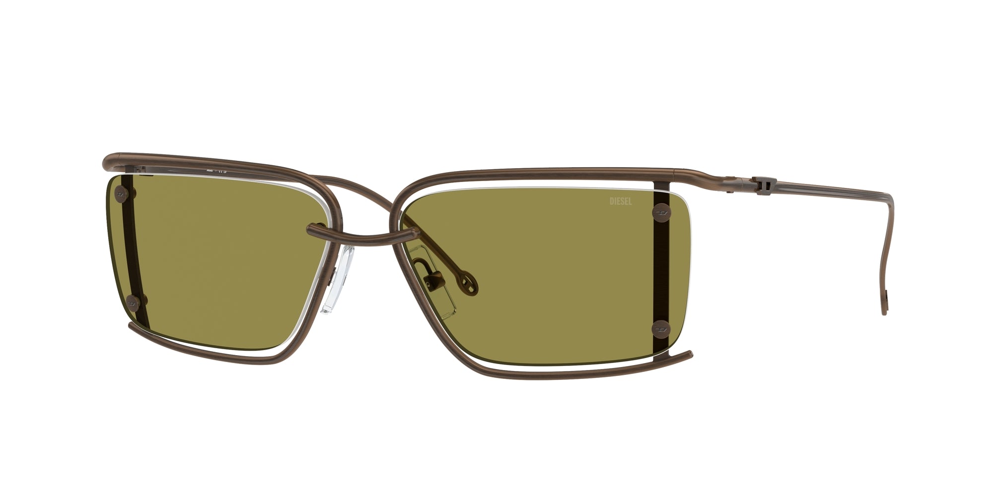 8056597813082 - DIESEL Unisex DL1002 105 2 Gläser SONNENBRILLEN Metall Bronze Grün Quadratisch Normal 8056597813082 - DIESEL Unisex DL1002 105 2 Gläser SONNENBRILLEN Metall Bronze Grün Quadratisch Normal