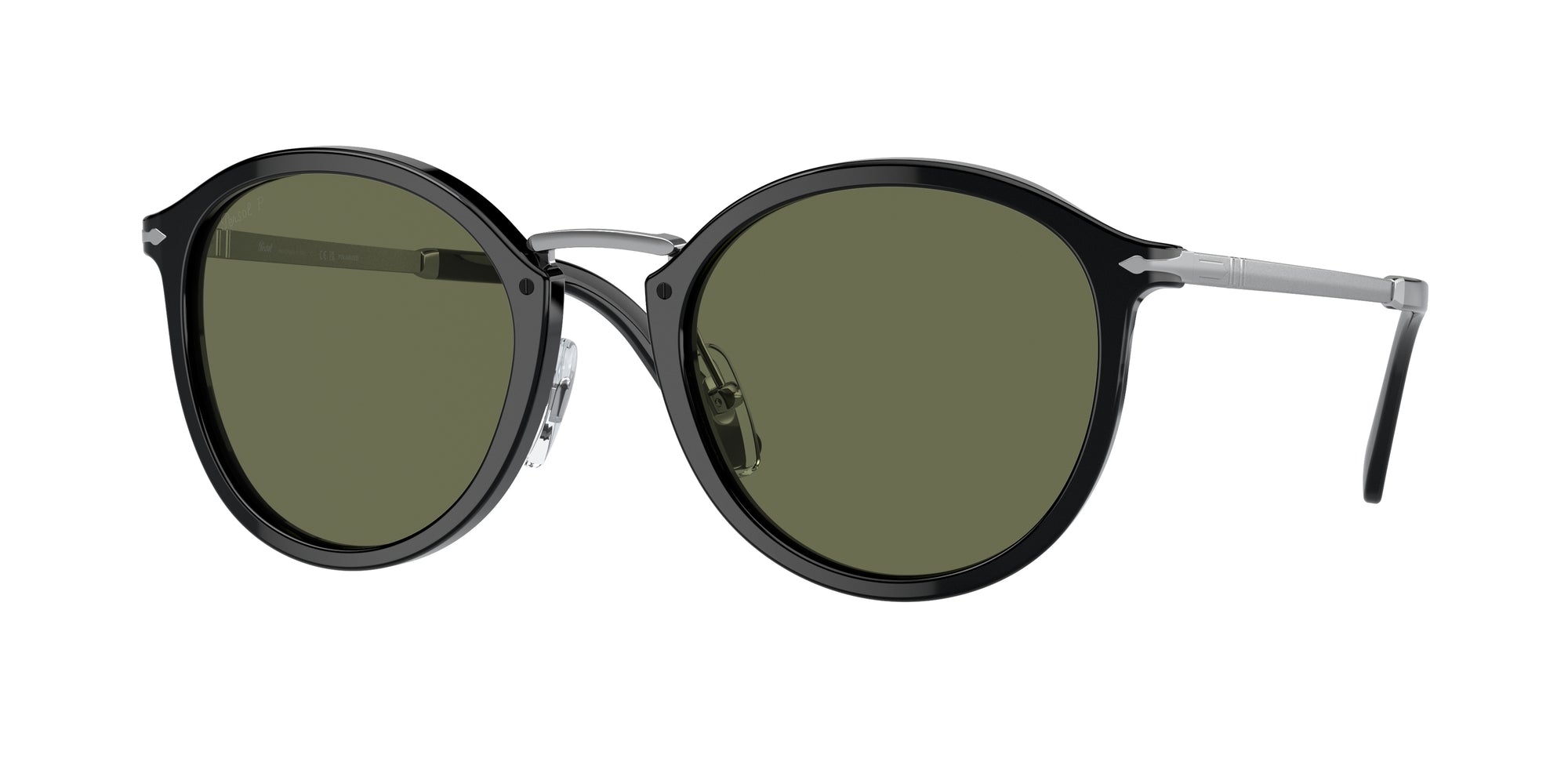 8056597821537 - Unisex PO3309S  95 58 Gläser SONNENBRILLEN Acetat Schwarz Grün Panthos Polarisiert