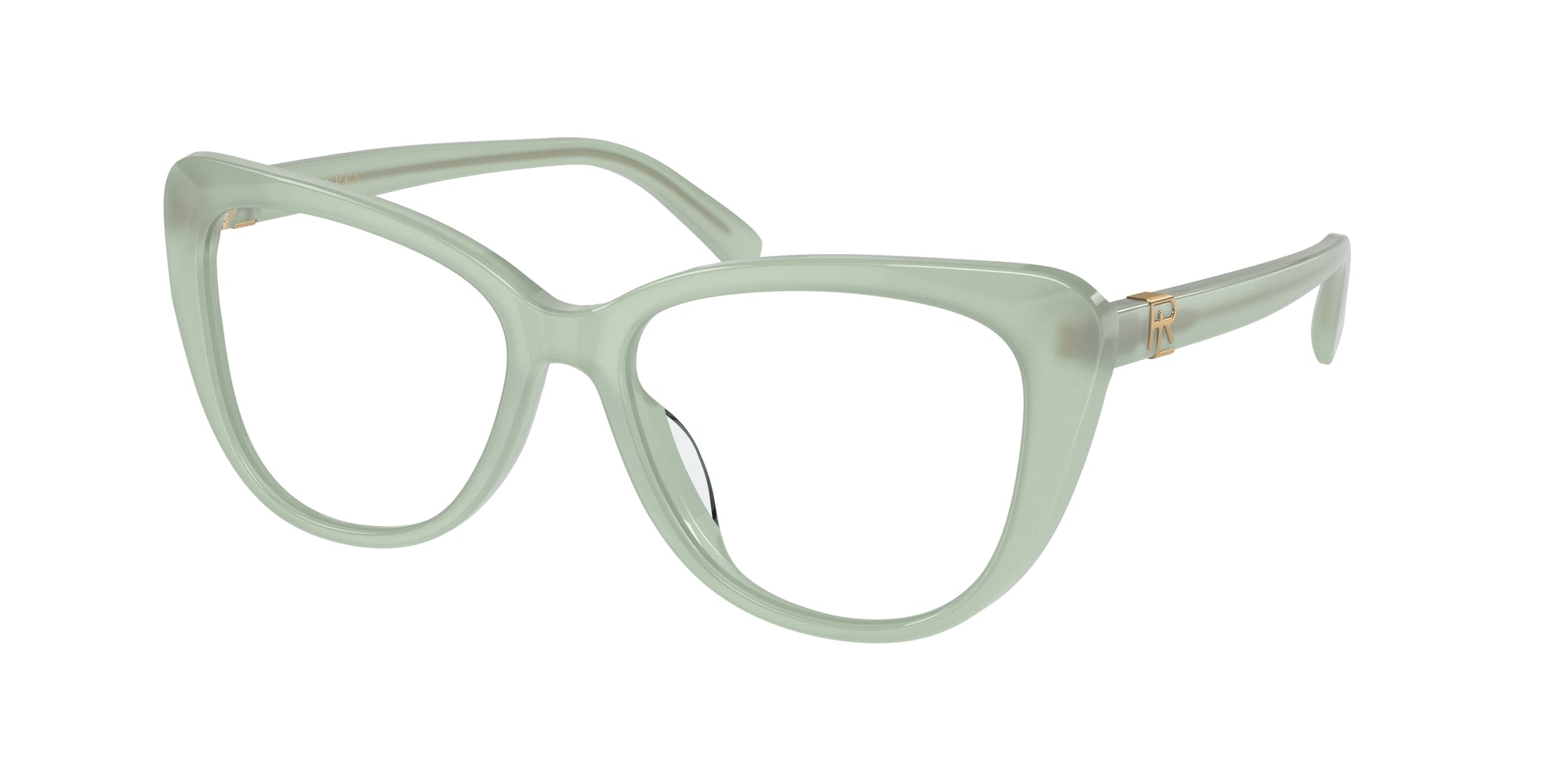 8056597825306 - Frau RL6232U  6082 Rahmen von BRILLEN Acetat Grün Transparent Katzenauge Normal