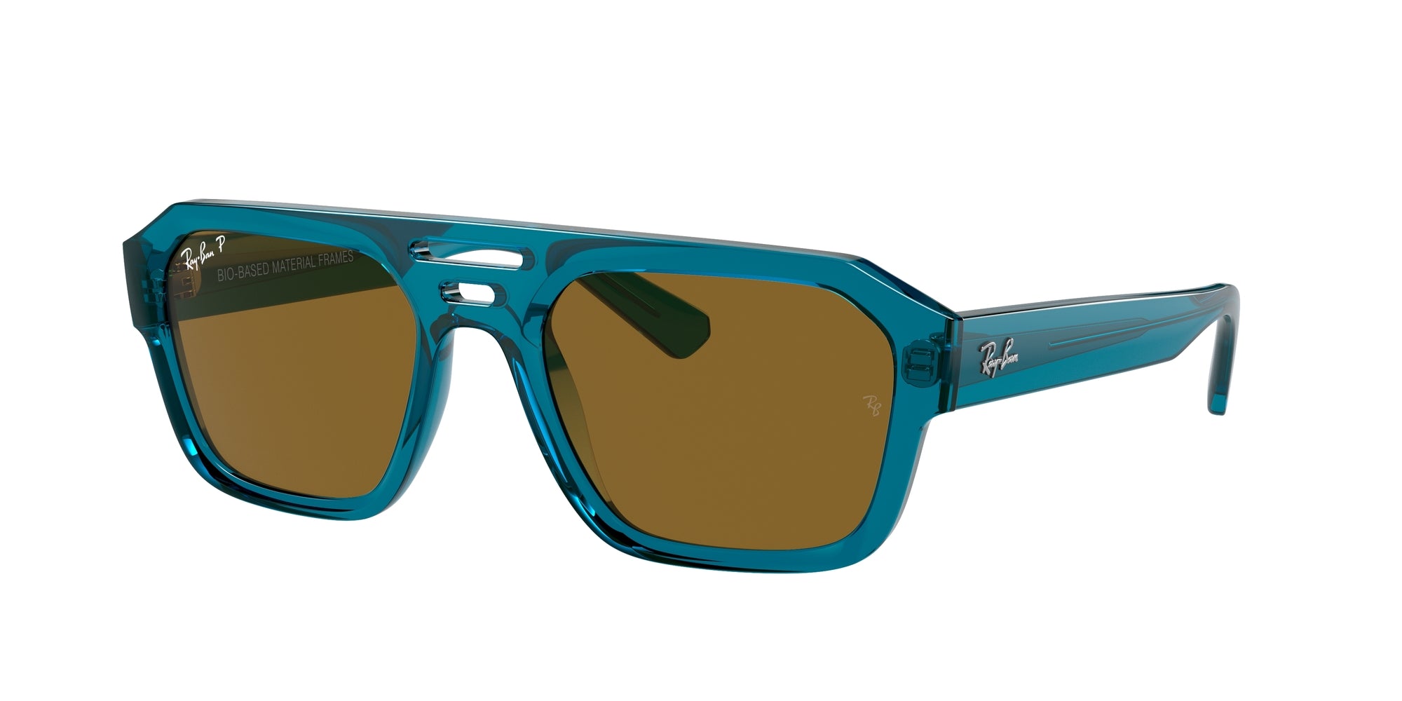 8056597829564 - Unisex RB4397 Corrigan 668383 Gläser SONNENBRILLEN Acetat Himmelblau Braun Quadrat Polarisiert