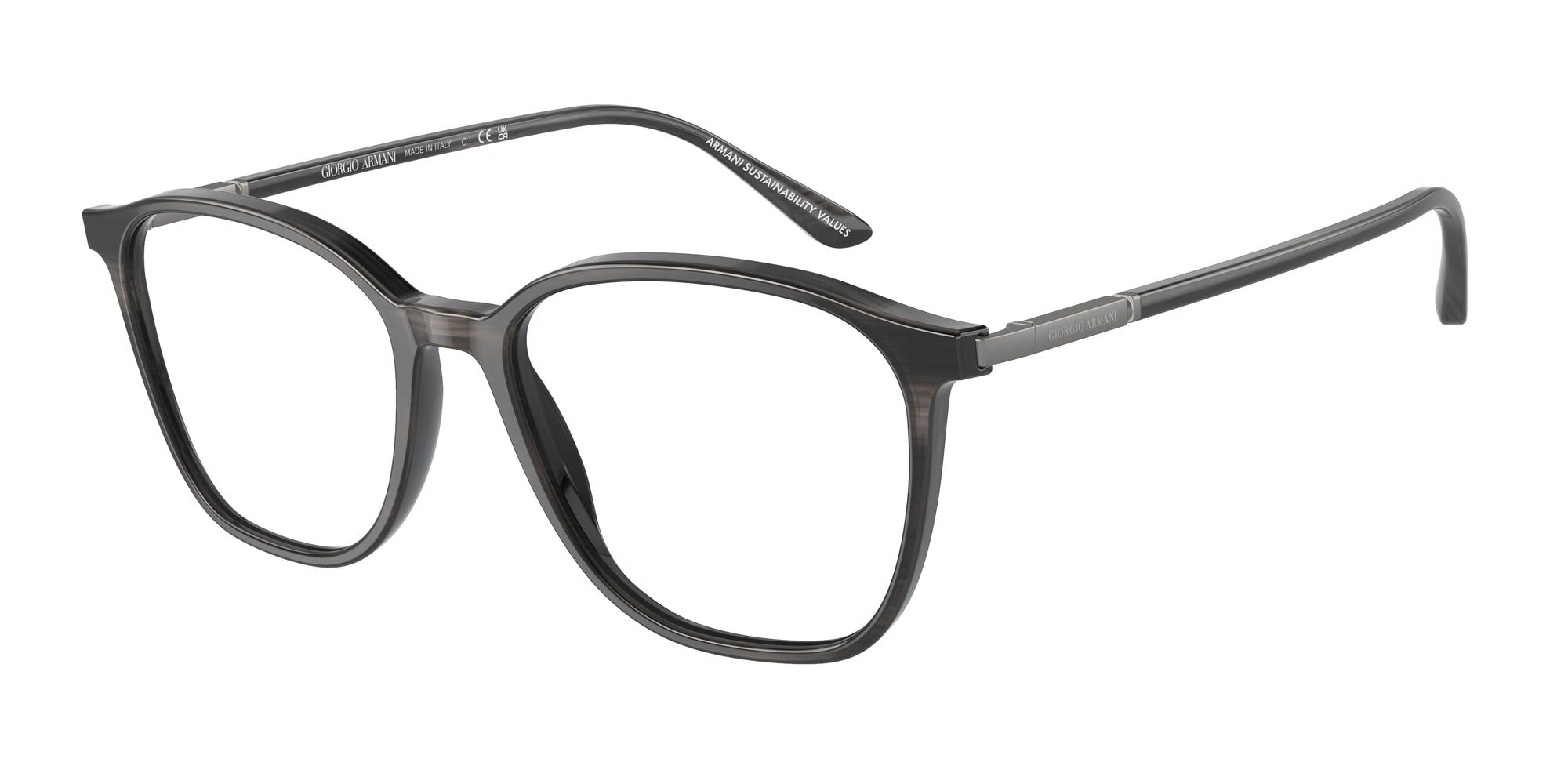 8056597831055 - Herren AR7236  5964 Rahmen von BRILLEN Acetat Grau Transparent Quadratisch Normal