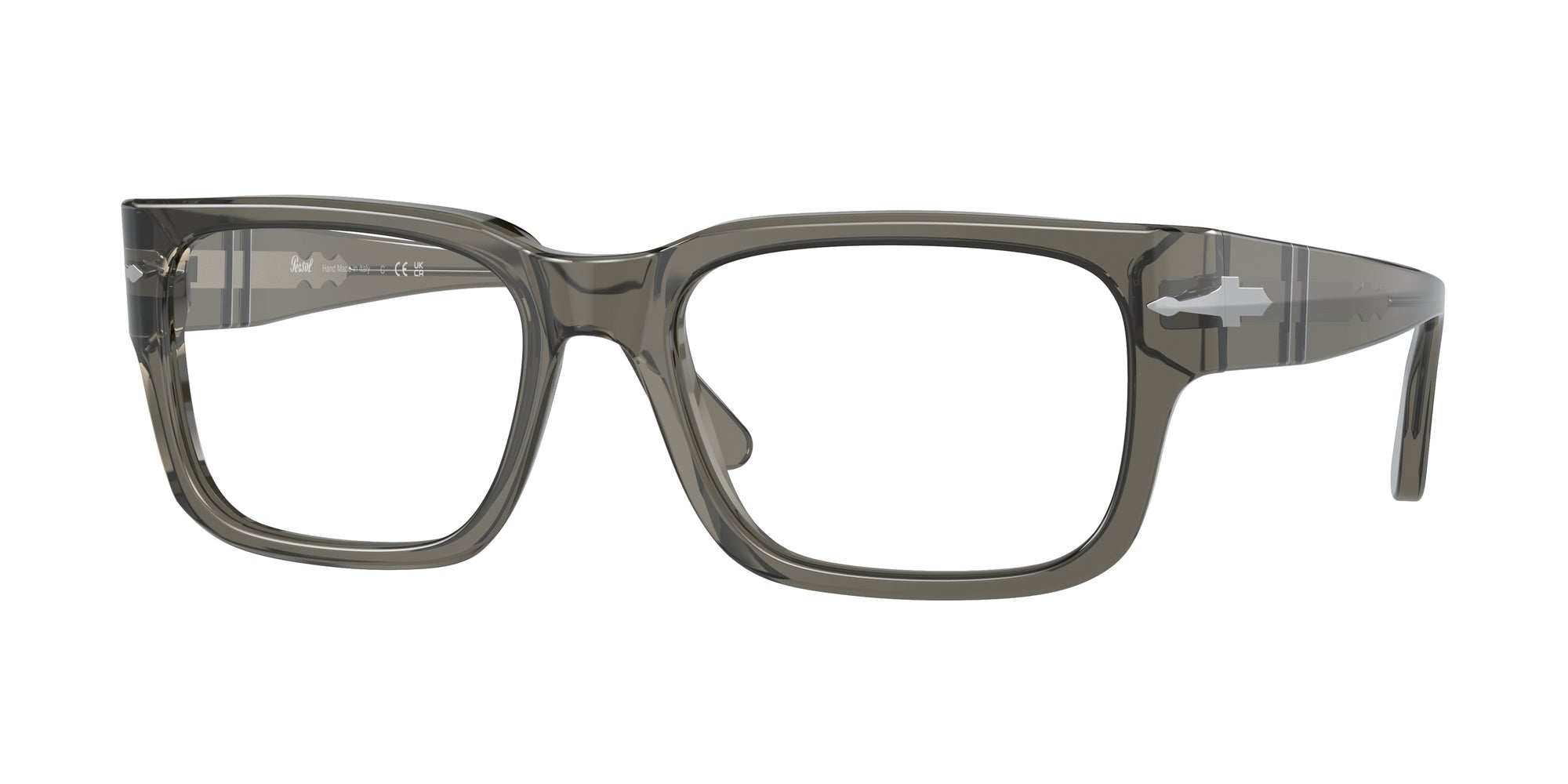 8056597831093 - Herren PO3315V  1103 Rahmen von BRILLEN Acetat Grau Transparent Quadratisch Normal