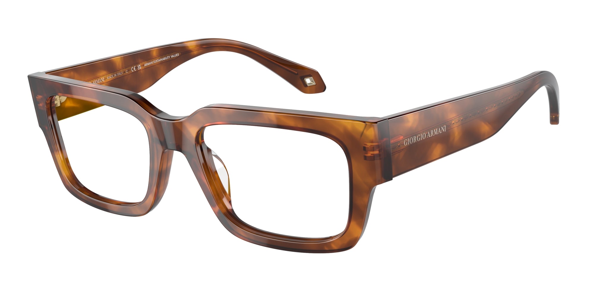 8056597833608 - Herren AR7243U  5988 Rahmen von BRILLEN Acetat Schildkröte Transparent Quadratisch Normal