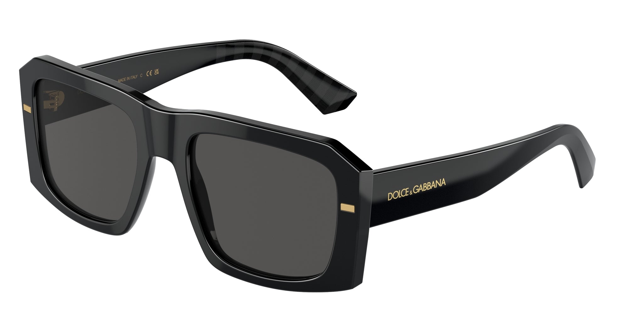 8056597839525 - Herren DG4430  501 87 Gläser SONNENBRILLEN Acetat Schwarz Grau Quadratisch Normal