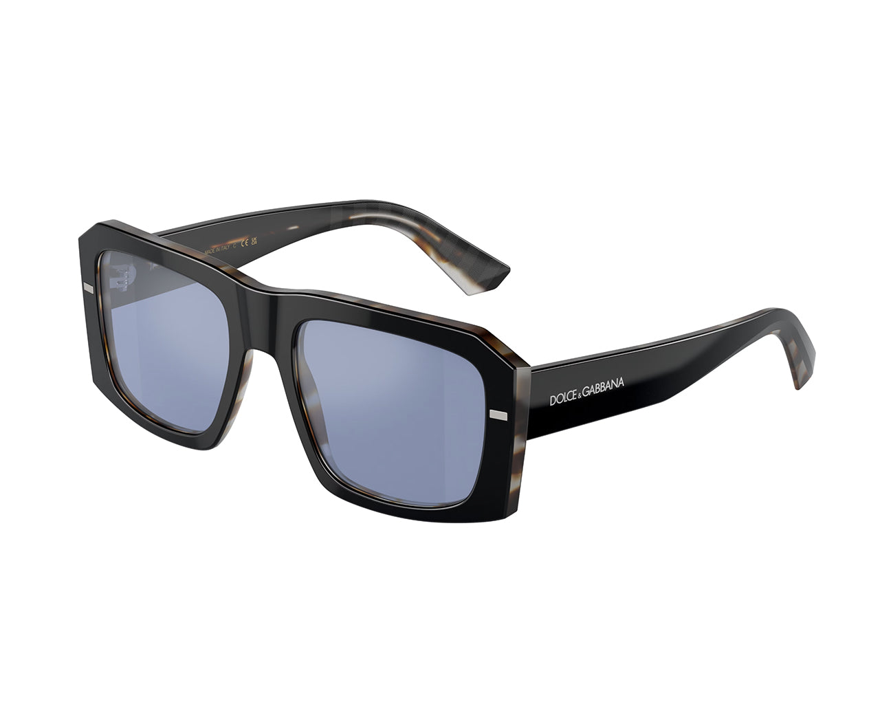 8056597841634 - Herren DG4430  34031U Gläser SONNENBRILLEN Acetat Schwarz Blau Hocken Normal Spiegel