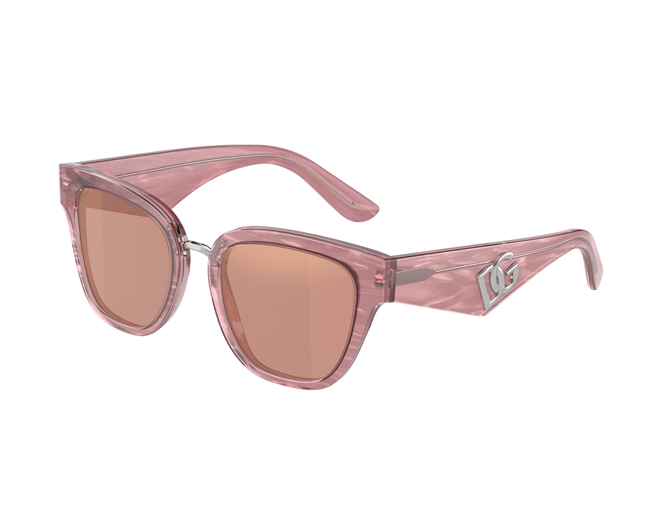 8056597844451 - Frau DG4437 3405A4 Gläser SONNENBRILLEN Acetat Rose Rose Schmetterling Normal Spiegel