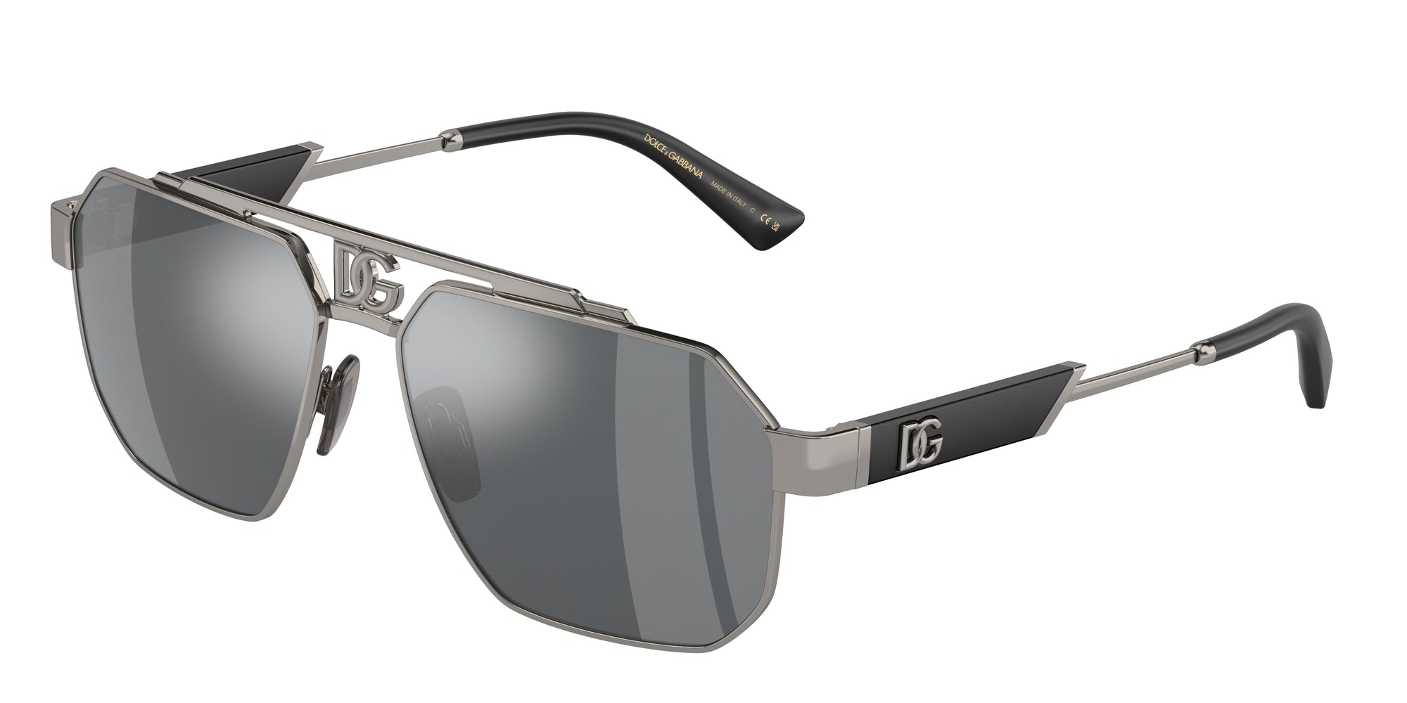 8056597849487 - Herren DG2294  04 6G Gläser SONNENBRILLEN Metall Gunmetal Grau Pilot Normal Spiegel