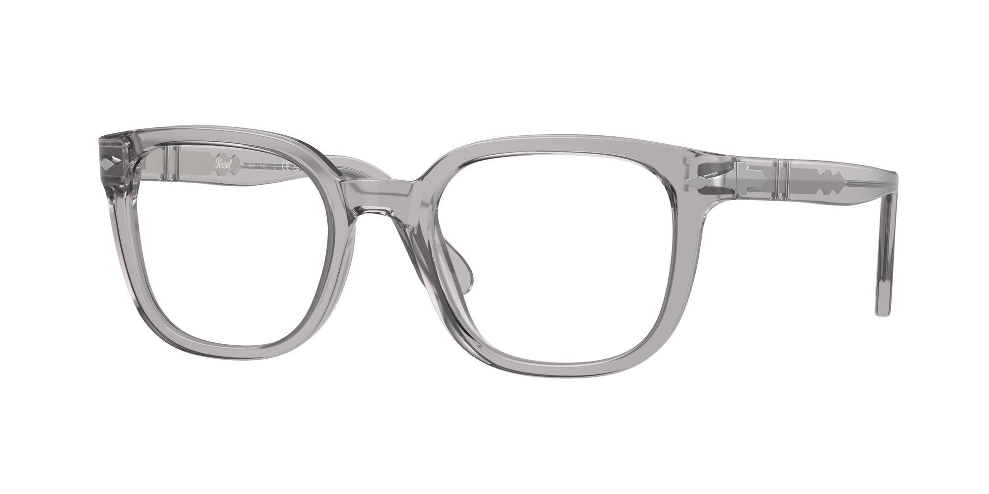 8056597849524 - Unisex PO3263V  309 Rahmen von BRILLEN Acetat Grau Transparent Quadratisch Normal