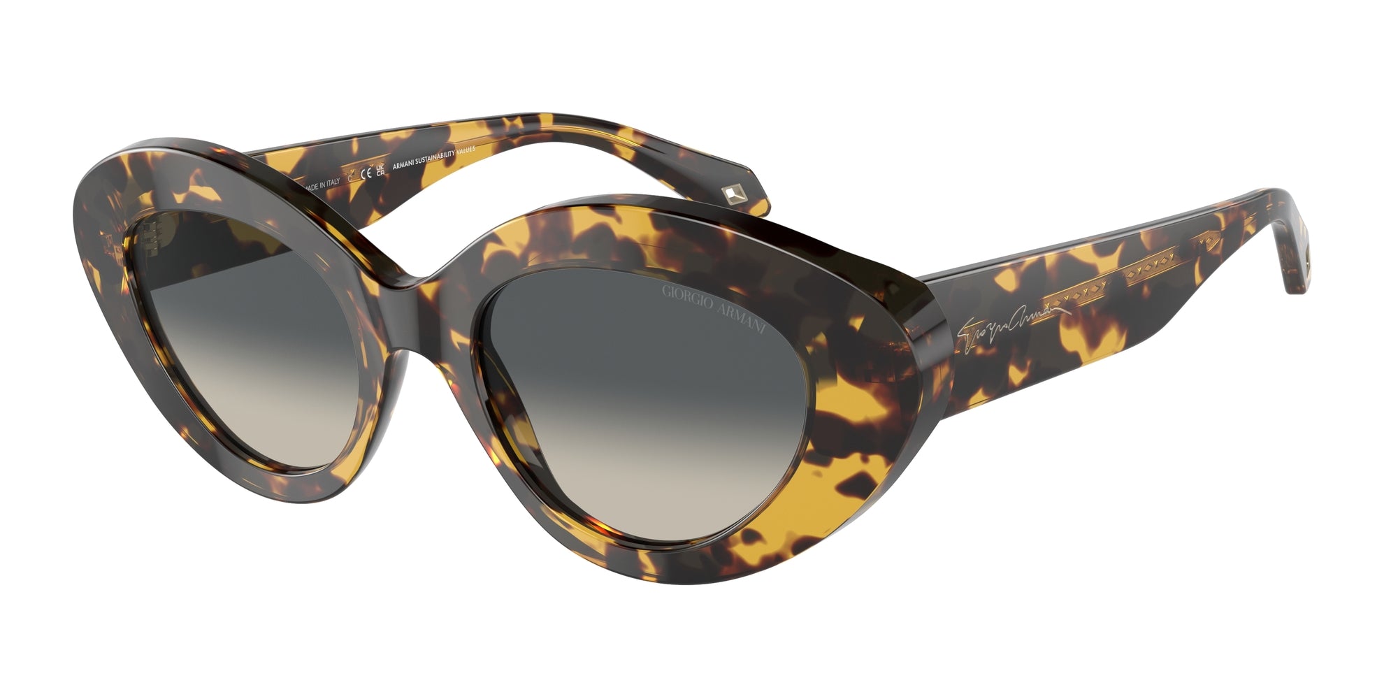 8056597850155 - Damen AR8188  587471 Gläser SONNENBRILLEN Acetat Havanna Grau Cat Eye Normal Schattiert