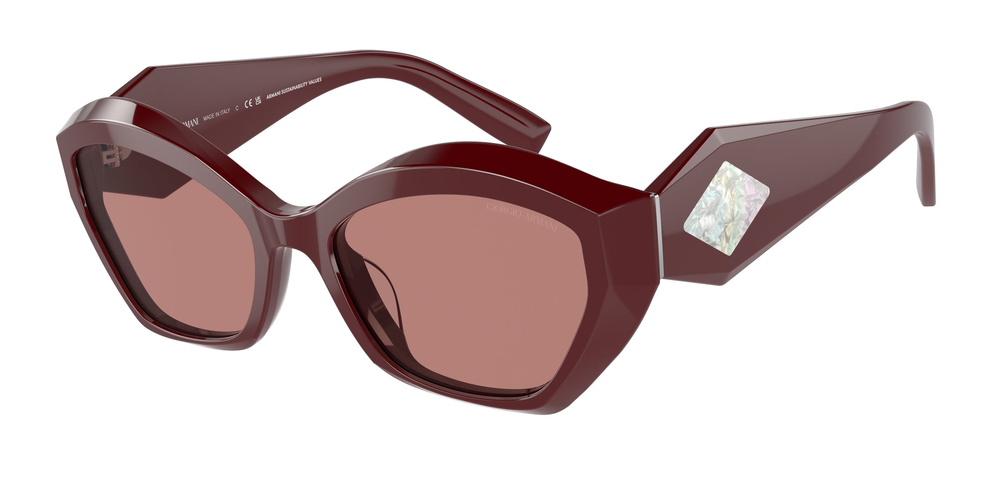 8056597850957 - Damen AR8187U  599430 Gläser SONNENBRILLEN Acetat Bordeaux Viola Schmetterling Photochromatisch