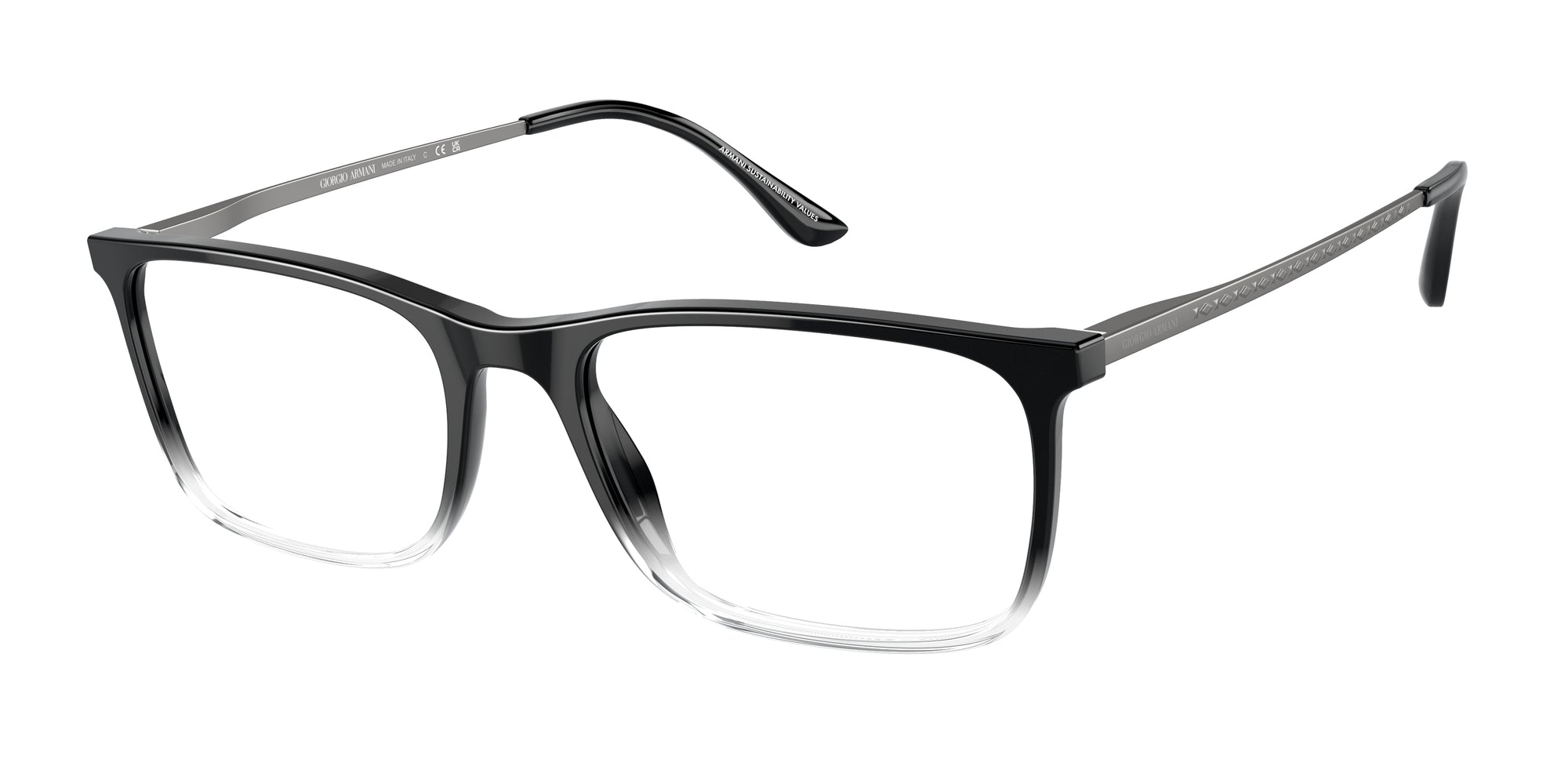 8056597854726 - Herren AR7199  6022 Rahmen von BRILLEN Acetat Schwarz Transparent Quadratisch Normal