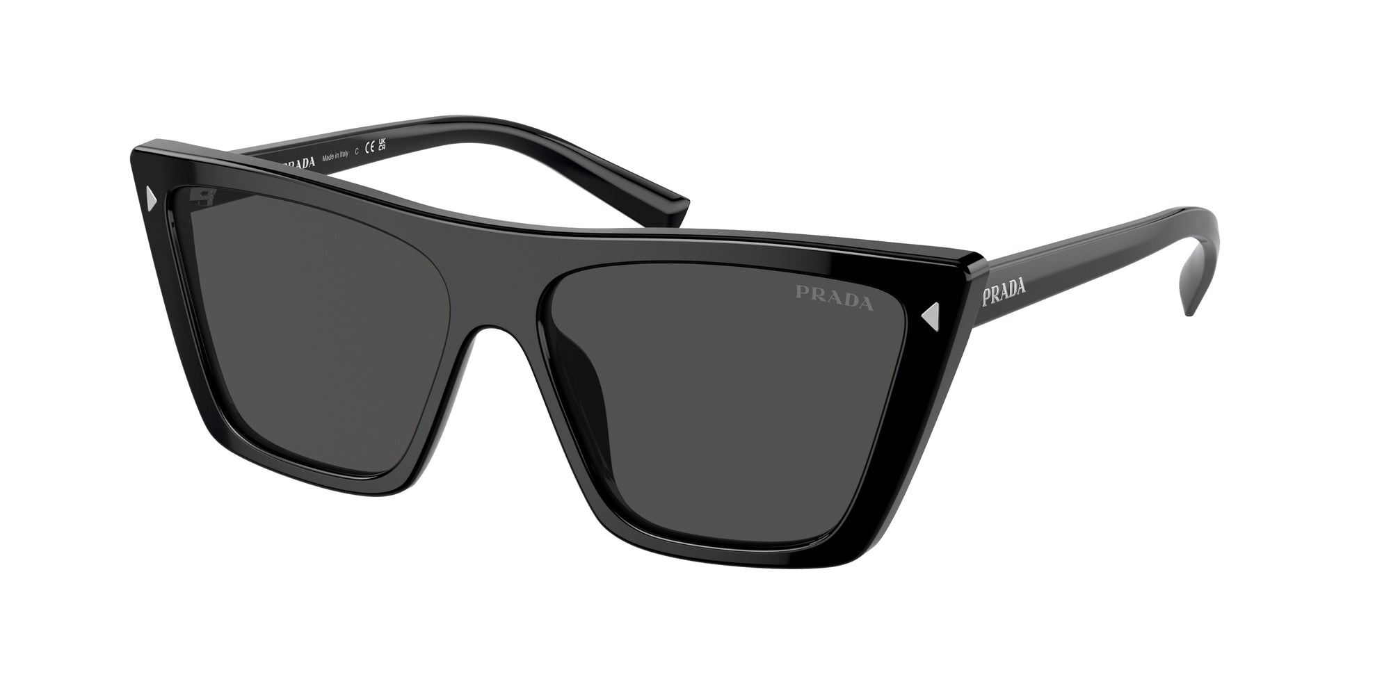 8056597871006 - Damen PR 21ZS  1AB5S0 Gläser SONNENBRILLEN Acetat Schwarz Grau Schmetterling Normal