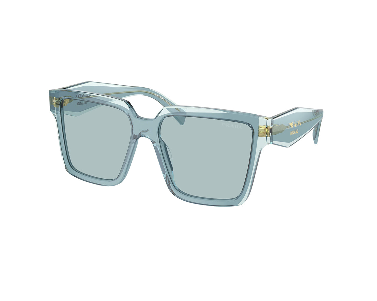 8056597874908 - Damen PR 24ZS  15I02F Gläser SONNENBRILLEN Acetat Himmelblau Blau Hocken Normal