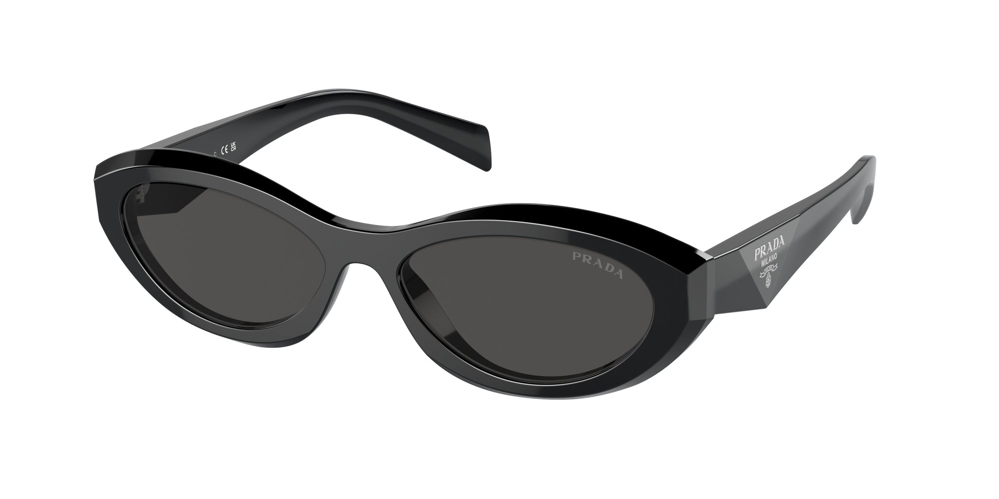 8056597875226 - Damen PR 26ZS  16K08Z Gläser SONNENBRILLEN Acetat Schwarz Grau Geometrisch Normal