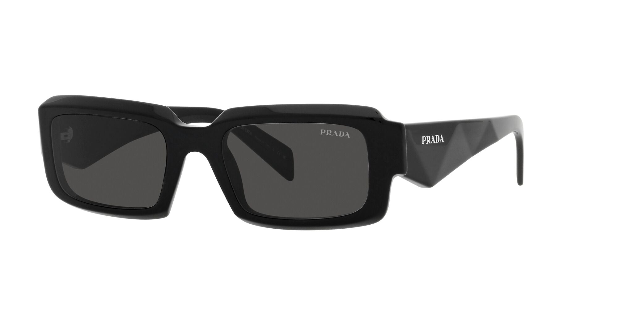 8056597875349 - Herren PR 27ZS  16K08Z Gläser SONNENBRILLEN Acetat Schwarz Grau Geometrisch Normal