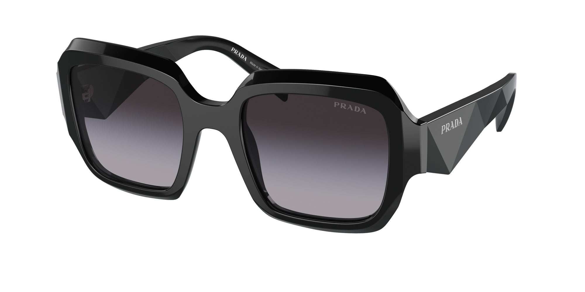 8056597875509 - Damen PR 28ZS  16K90A Gläser SONNENBRILLEN Acetat Schwarz Grau Hocken Normal Schattiert