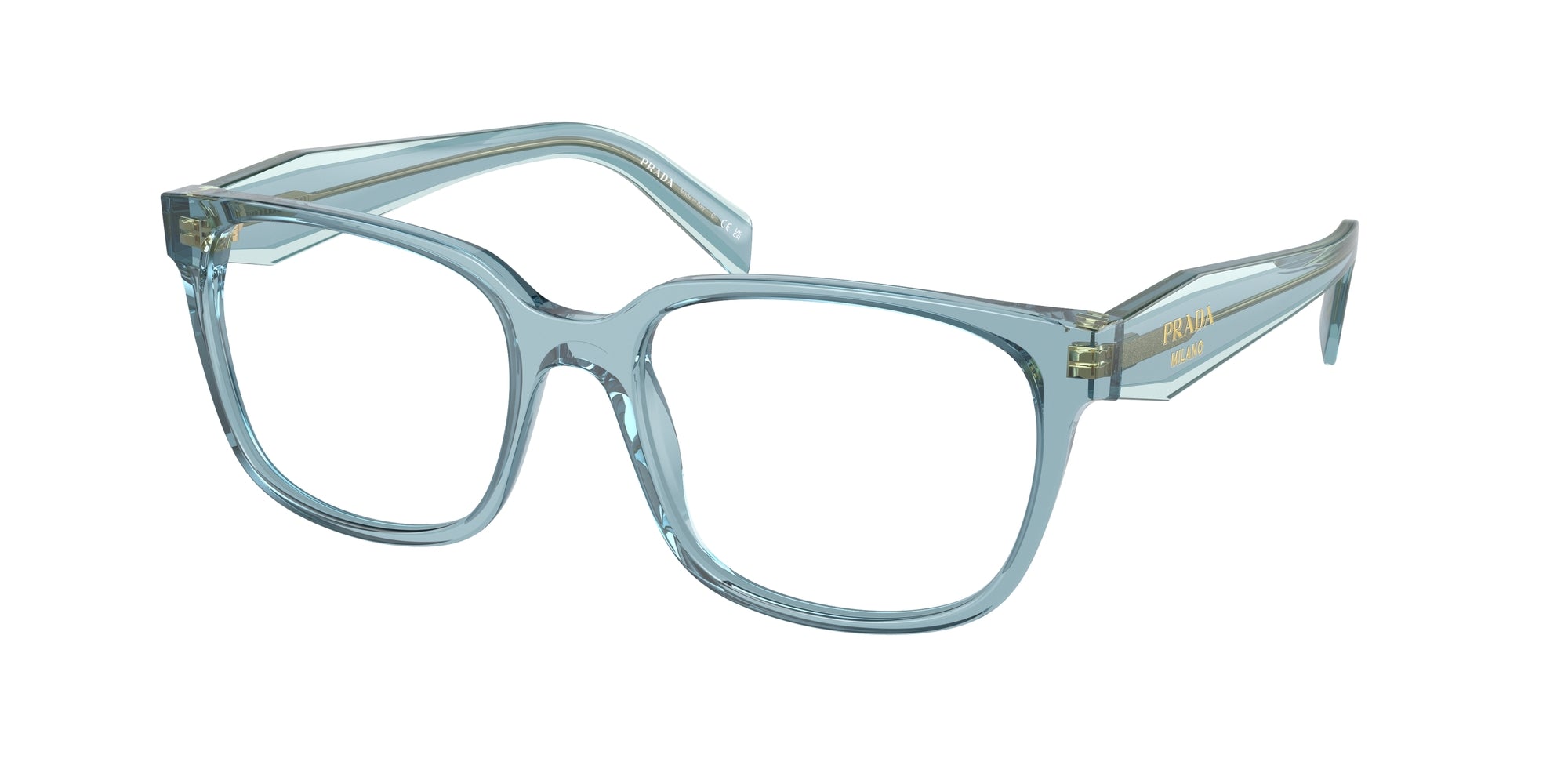 8056597877145 - Damen PR 17ZV  16J1O1 Rahmen von BRILLEN Acetat Blau Transparent Quadratisch Normal