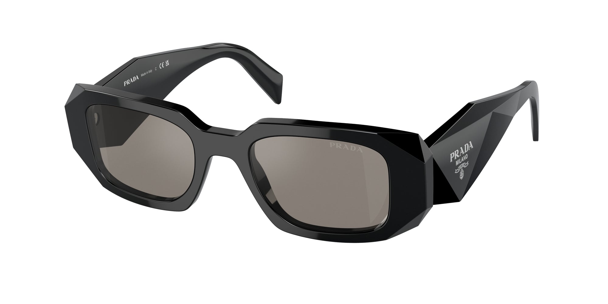 8056597879842 - Damen PR 17WS  1AB07Z Gläser SONNENBRILLEN Acetat Schwarz Schwarz Hocken Gespiegelt Mehrschicht