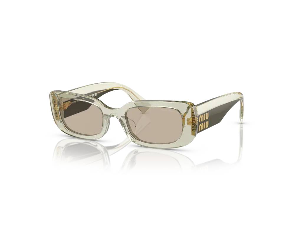 8056597884136 - Damen MU 08YS  13M04F Gläser SONNENBRILLEN Acetat Beige Braun Quadratisch Normal