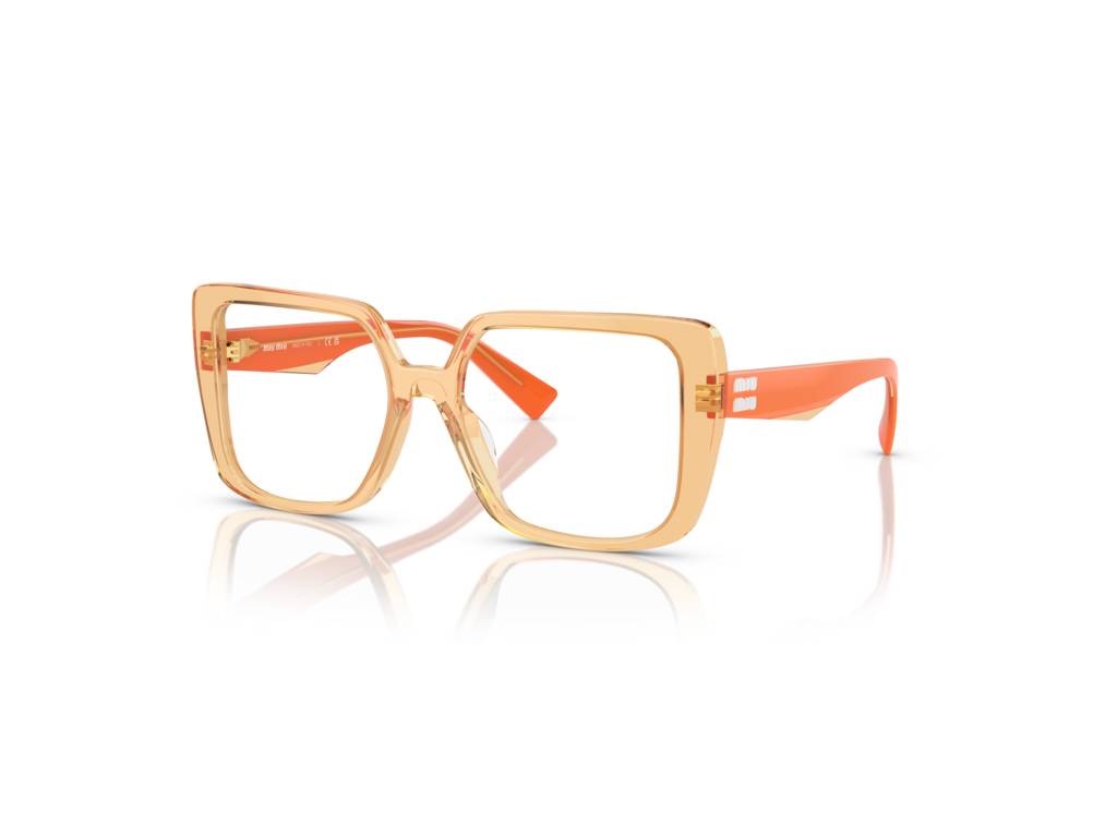 8056597887854 - Frau MU 06VV  12M1O1 Rahmen von BRILLEN Acetat Orange Transparent Hocken Normal