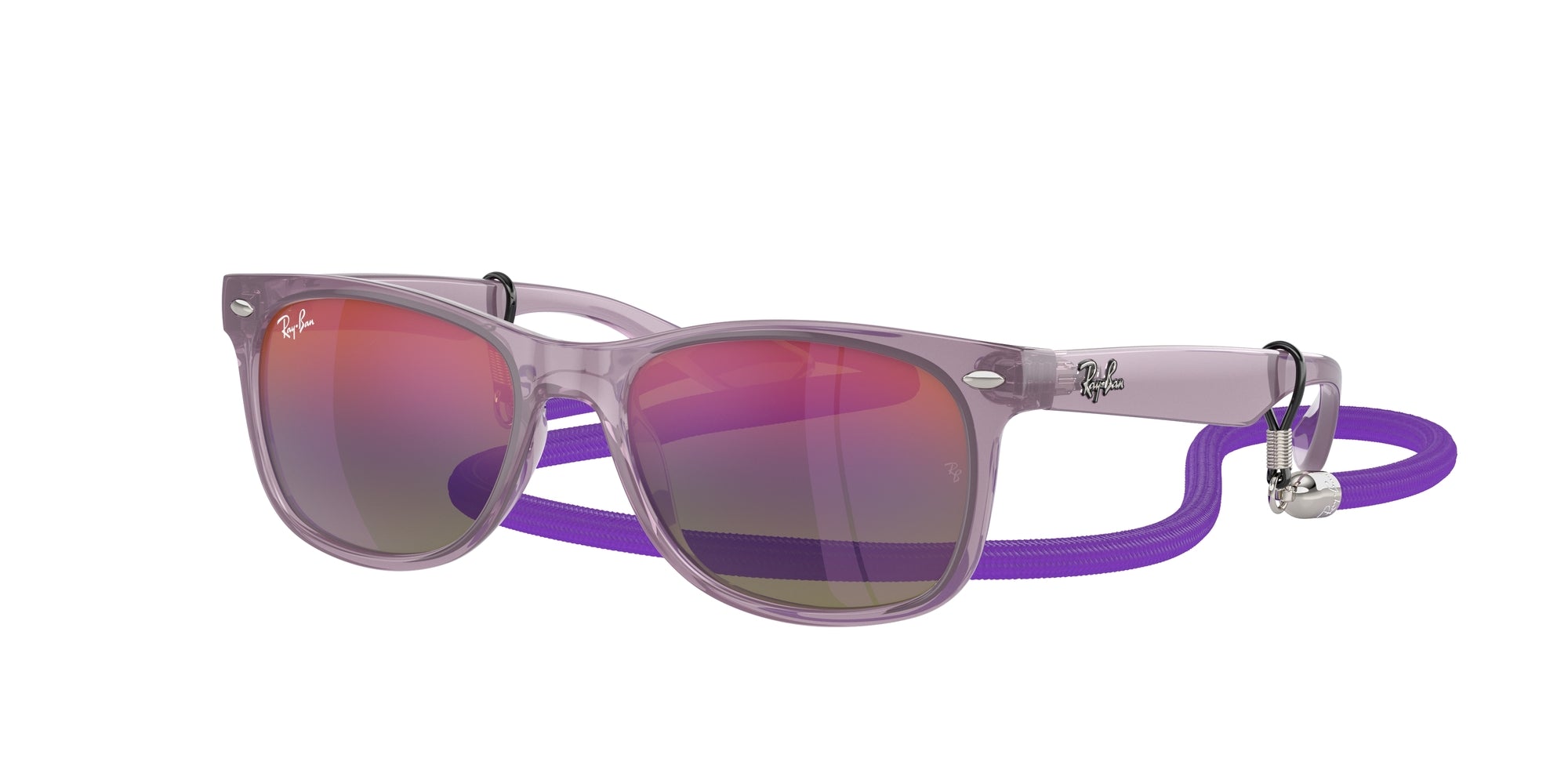 8056597888950 - Kind RJ9052S Junior New Wayfarer 7147b1 Gläser SONNENBRILLEN Plastik Viola Viola Quadrat Gespiegelt Schattiert