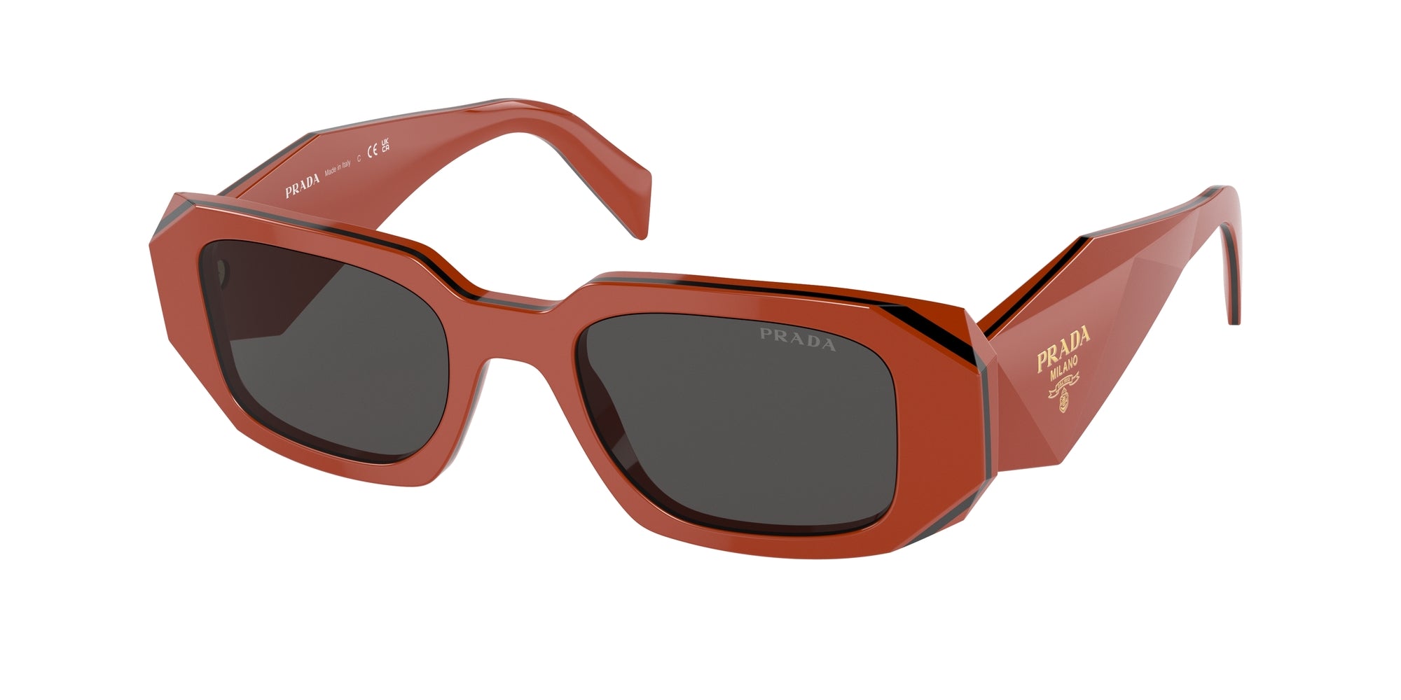 8056597890120 - Damen PR 17WS  12N5S0 Gläser SONNENBRILLEN Acetat Orange Dunkelgrau Hocken Normale