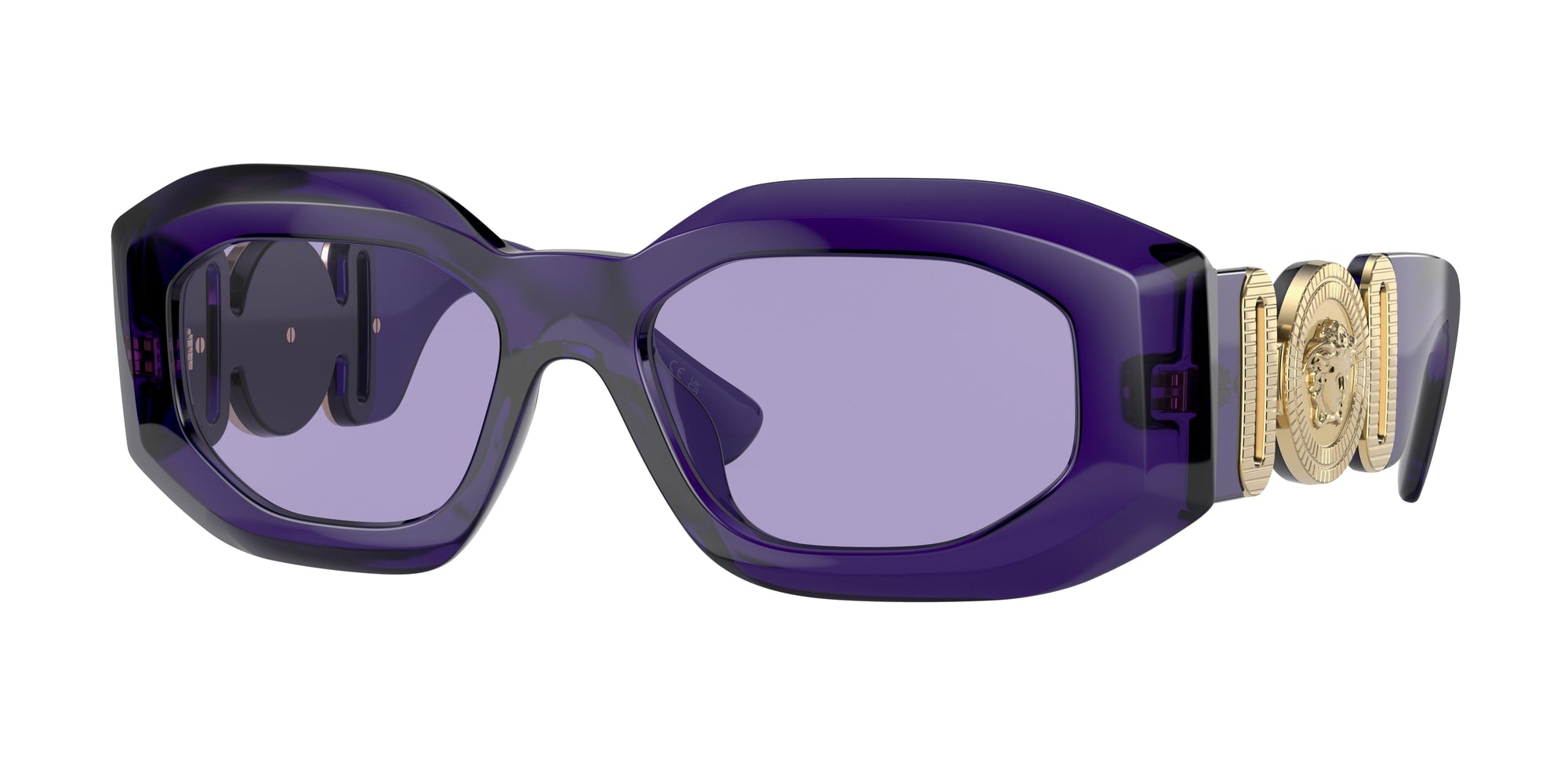 8056597895651 - Herren VE4425U  54191A Gläser SONNENBRILLEN Nylon Violett Violett Geometrisch Normal