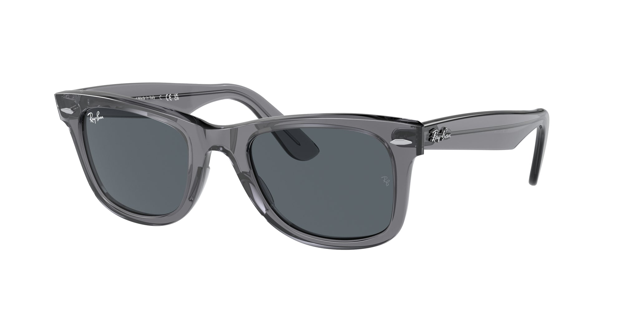 8056597897181 - Unisex RB2140 WAYFARER 6641R5 Gläser SONNENBRILLEN Acetat Grau Blau Quadratisch Normal