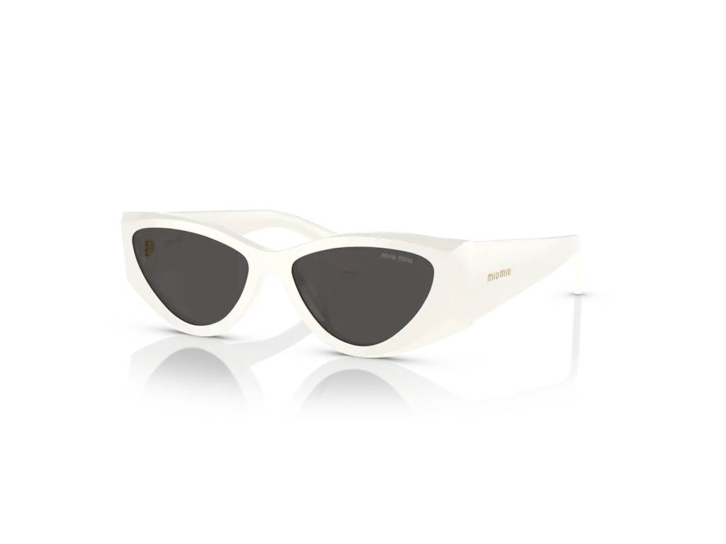 8056597897747 - Damen MU 06YS  1425S0 Gläser SONNENBRILLEN Plastik Weiß Grau Cat Eye Normale