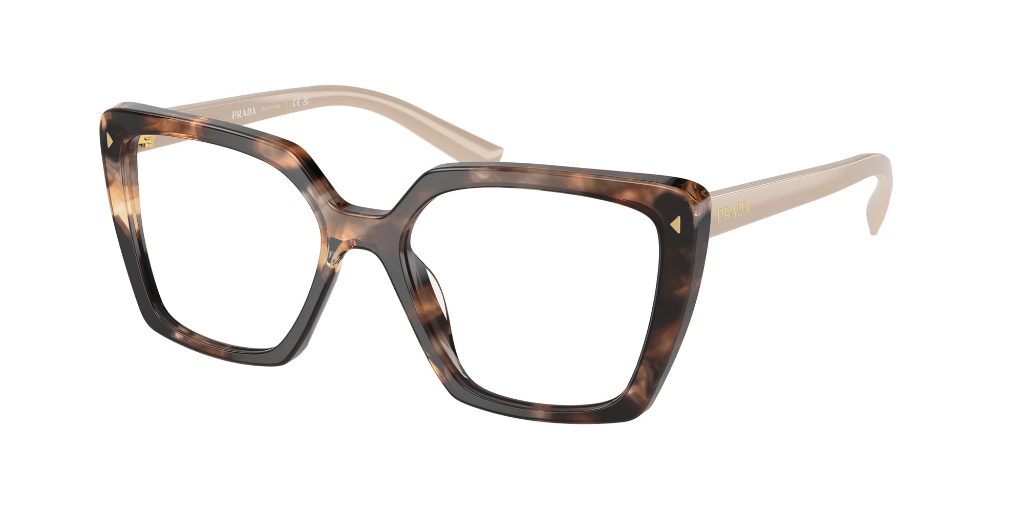 8056597898911 - Damen PR 16ZV  07R1O1 Rahmen von BRILLEN Acetat Schildkröte Transparent Quadratisch Normal