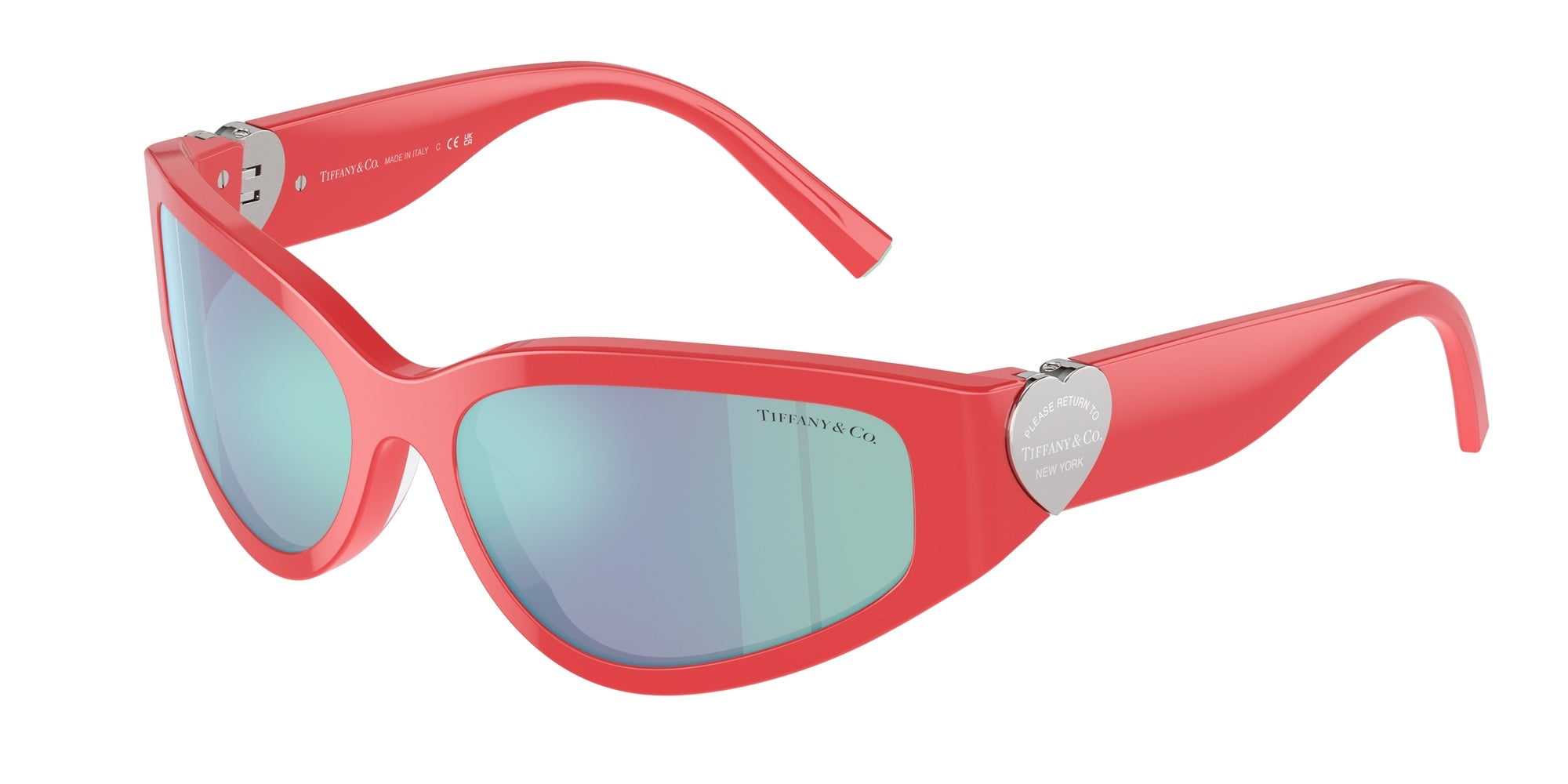 8056597917032 - Frau TF4217 8370 mA Gläser SONNENBRILLEN Acetat Koralle Pink Blau Hocken Normale Spiegel