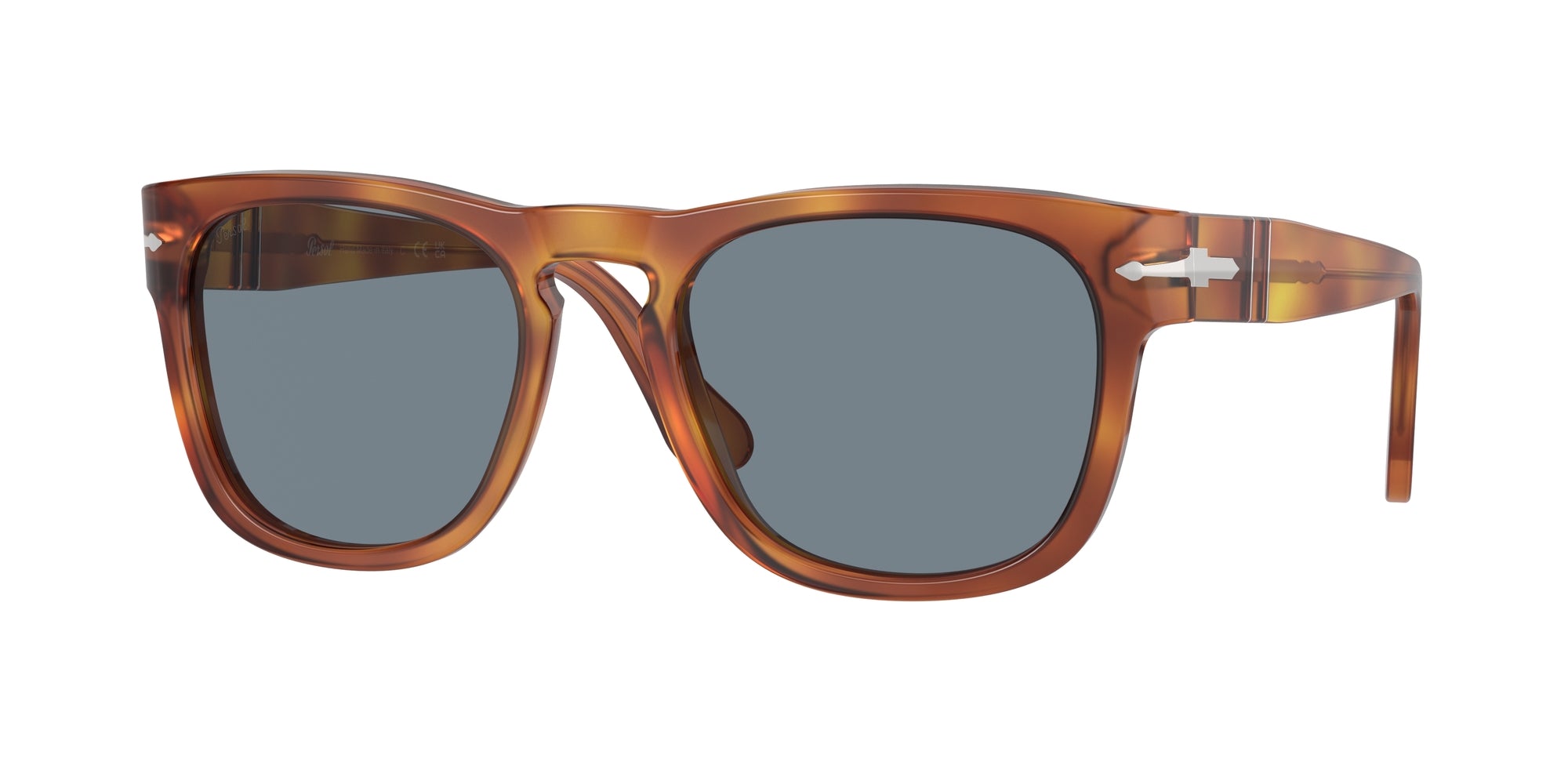 8056597922814 - Unisex PO3333S ELIO 96 56 Gläser SONNENBRILLEN Acetat Sienna Himmelblau Hocken Anti -Reflex