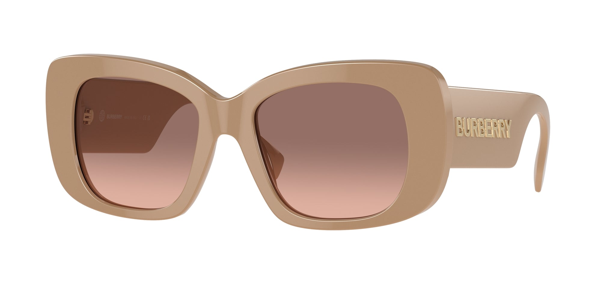 8056597923118 - Damen BE4410  399013 Gläser SONNENBRILLEN Acetat Beige Rosa Quadratisch Normal Schattiert