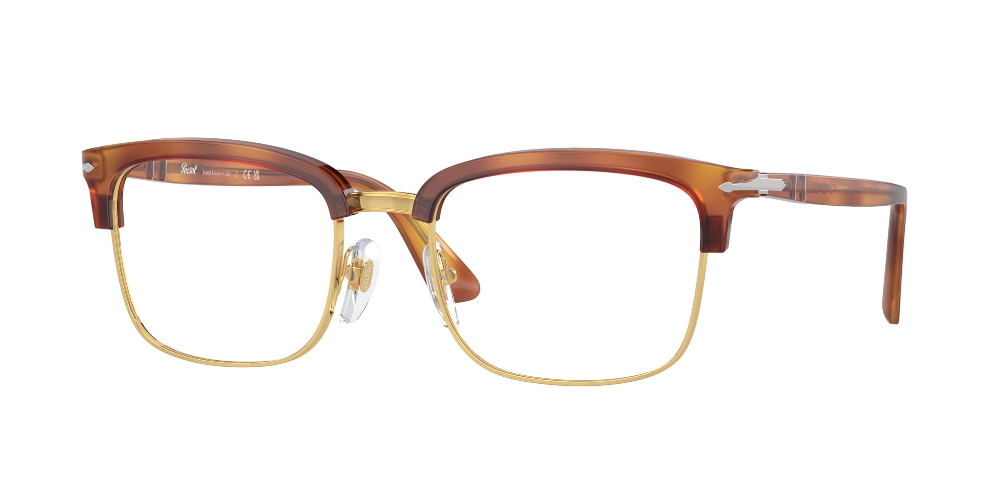 8056597923507 - Unisex PO3340V LINA 96 Rahmen von BRILLEN Acetat Braun Transparent Quadratisch Normal