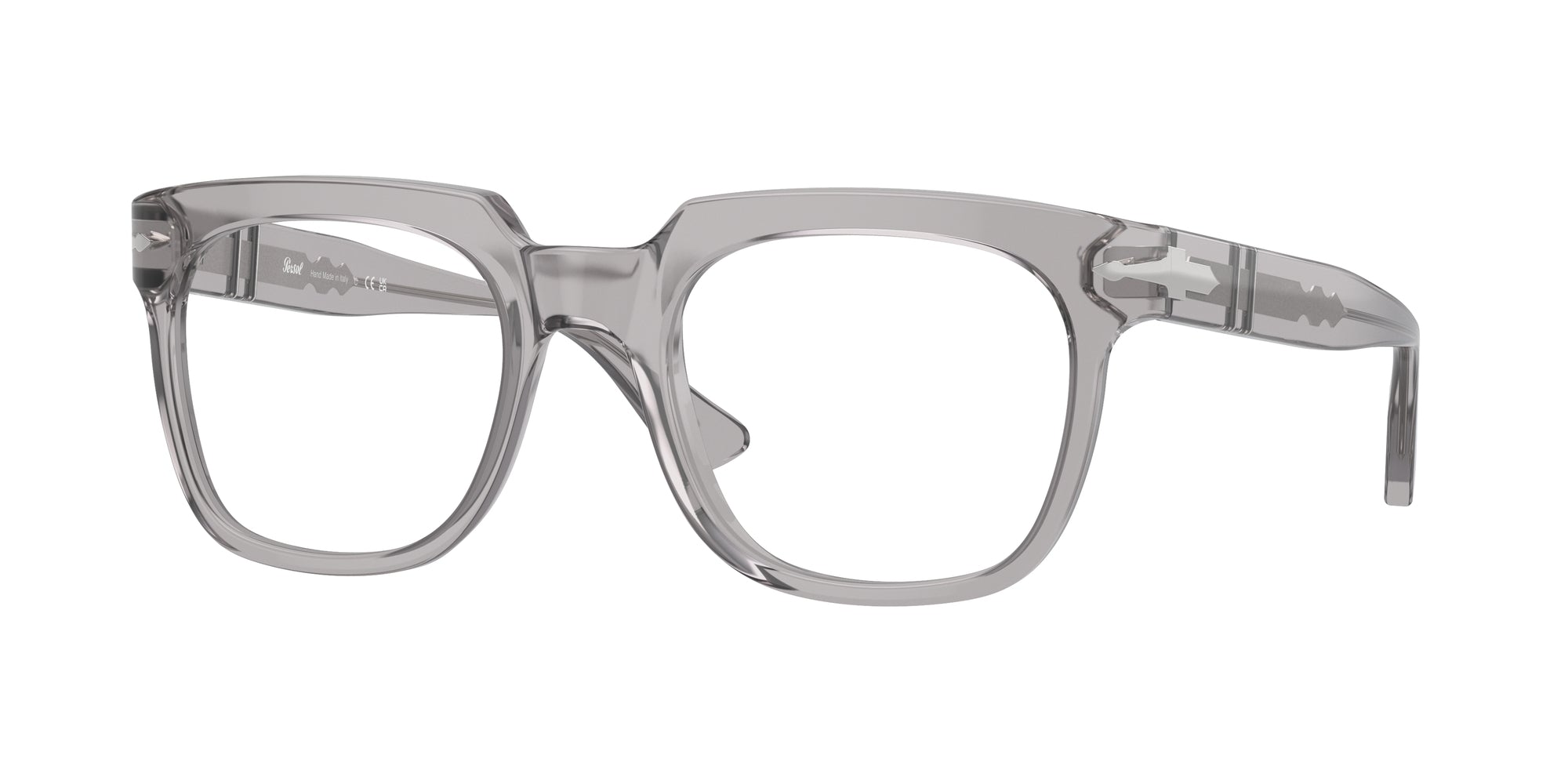 8056597924498 - Unisex PO3325V  309 Rahmen von BRILLEN Acetat Grau Transparent Kissen Normal