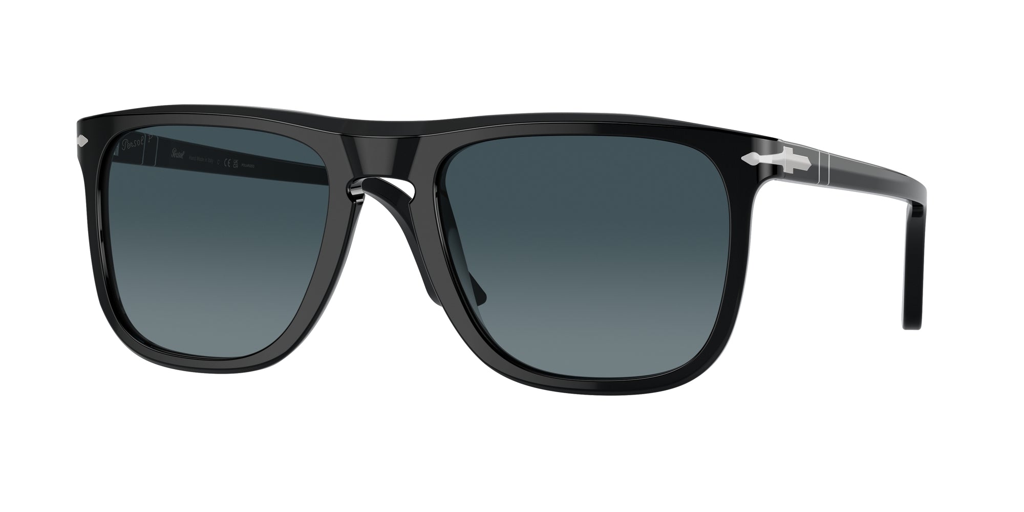 8056597924818 - Unisex PO3336S  95 S3 Gläser SONNENBRILLEN Acetat Schwarz Blau Pilot Polarisiert Schattiert