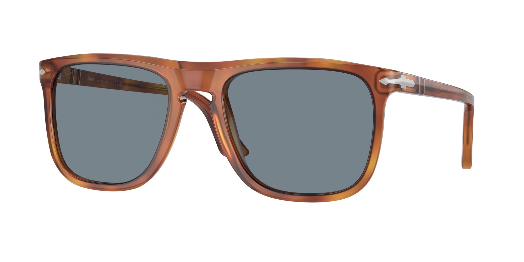 8056597924825 - Unisex PO3336S  96 56 Gläser SONNENBRILLEN Acetat Braun Himmelblau Hocken Normal Anti -Reflex