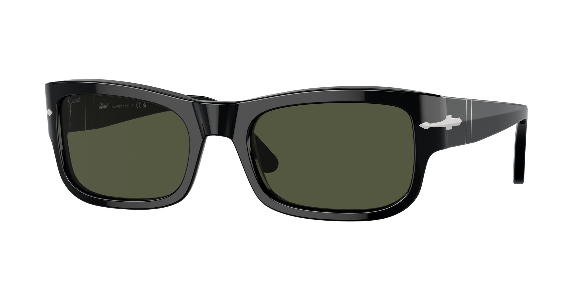 8056597925365 - Unisex PO3326S  95 31 Gläser SONNENBRILLEN Acetat Schwarz Grün Quadratisch Normal