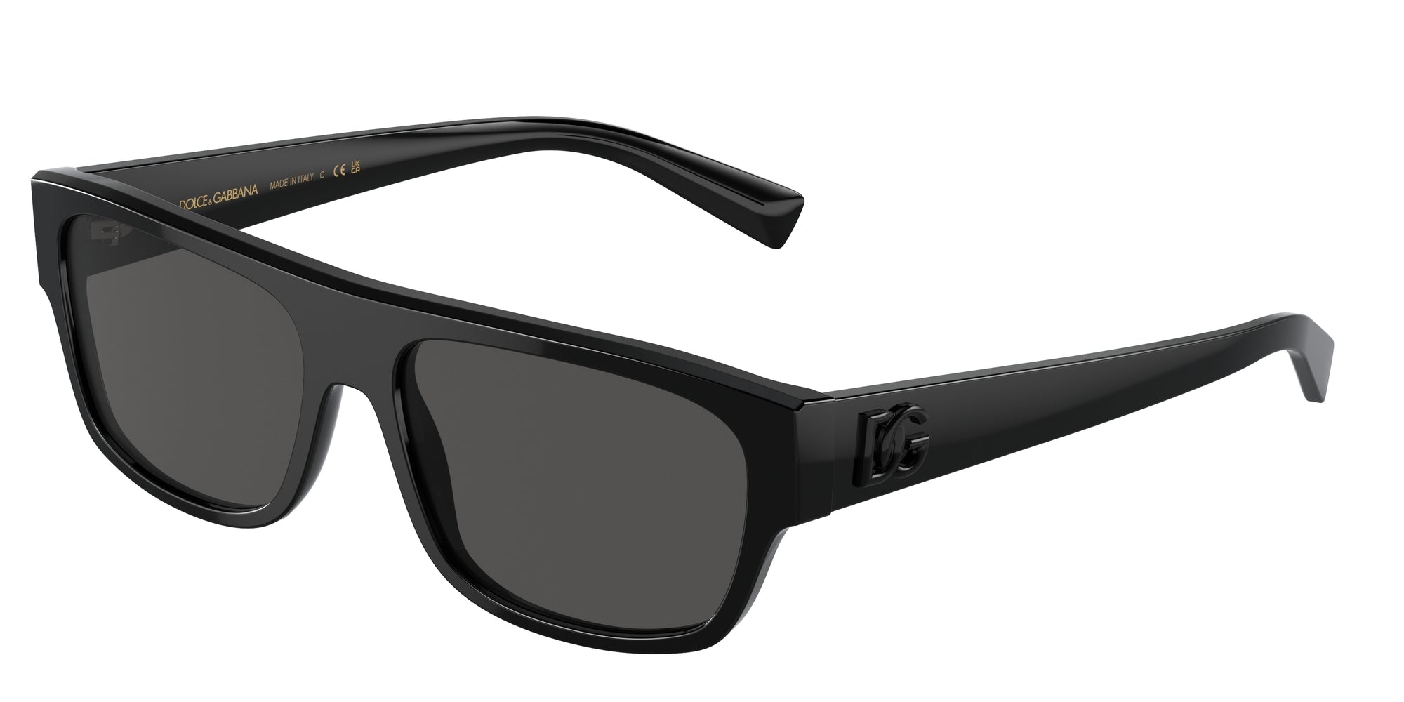 8056597926447 - Herren DG4455  501 87 Gläser SONNENBRILLEN Acetat Schwarz Grau Quadratisch Normal