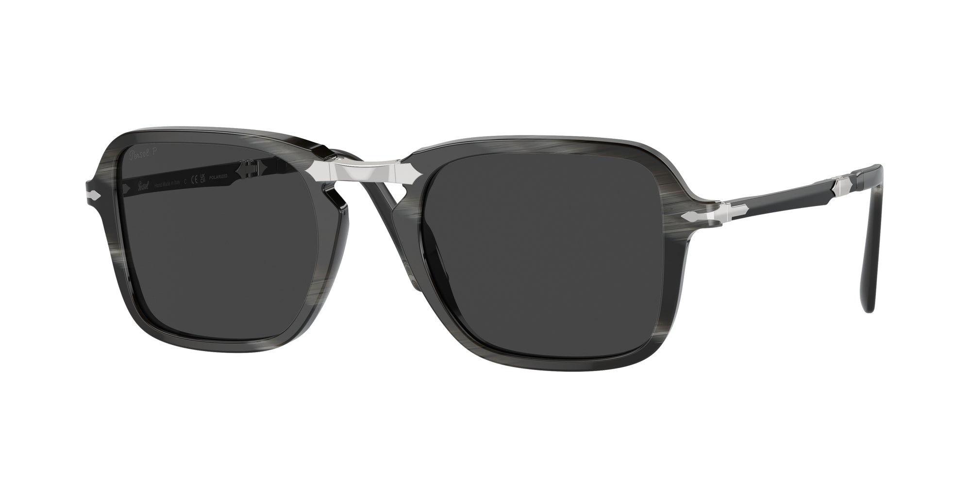 8056597926706 - Unisex PO3330S  119948 Gläser SONNENBRILLEN Acetat Schwarz Grau Quadratisch Polarisiert