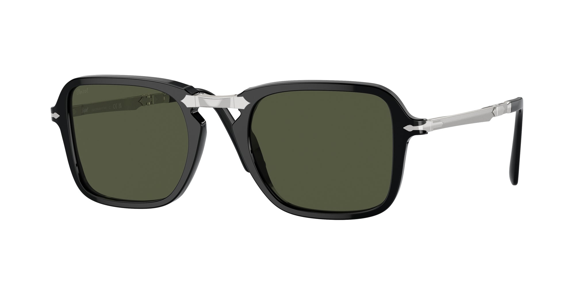 8056597926775 - Unisex PO3330S  95 31 Gläser SONNENBRILLEN Acetat Schwarz Grün Quadratisch Normal