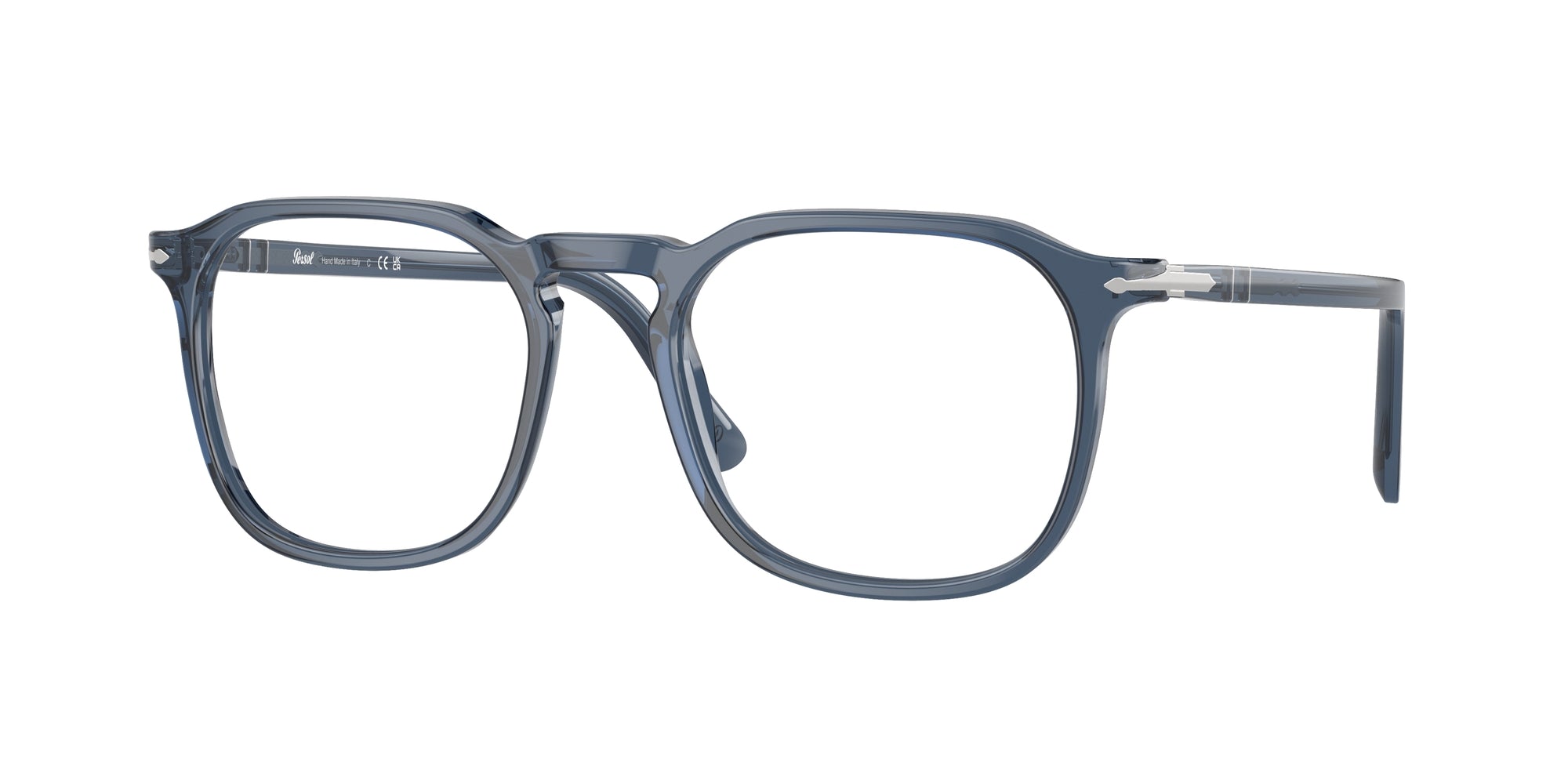 8056597931823 - Unisex PO3337V  1197 Rahmen von BRILLEN Acetat Blau Trasparente Hocken Normale