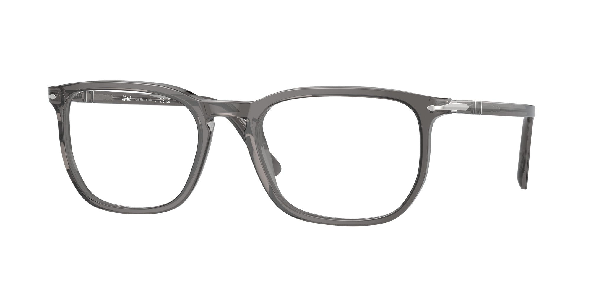 8056597932325 - Unisex PO3339V  1196 Rahmen von BRILLEN Acetat Grau Transparent Quadratisch Normal