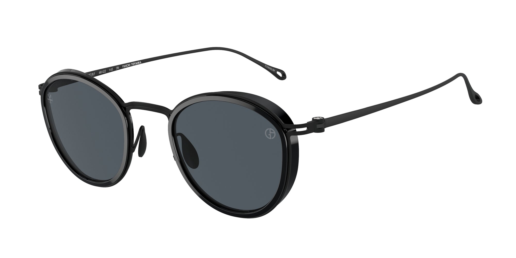 8056597934381 - Herren AR6148T  327787 Gläser SONNENBRILLEN Titan Schwarz Grau Pantos Normal